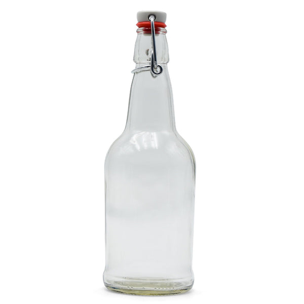 North Mountain Supply Clear 16 oz Glass Grolsch-Style Beer Bottles - With  Ceramic Swing Top Caps - Case of 12