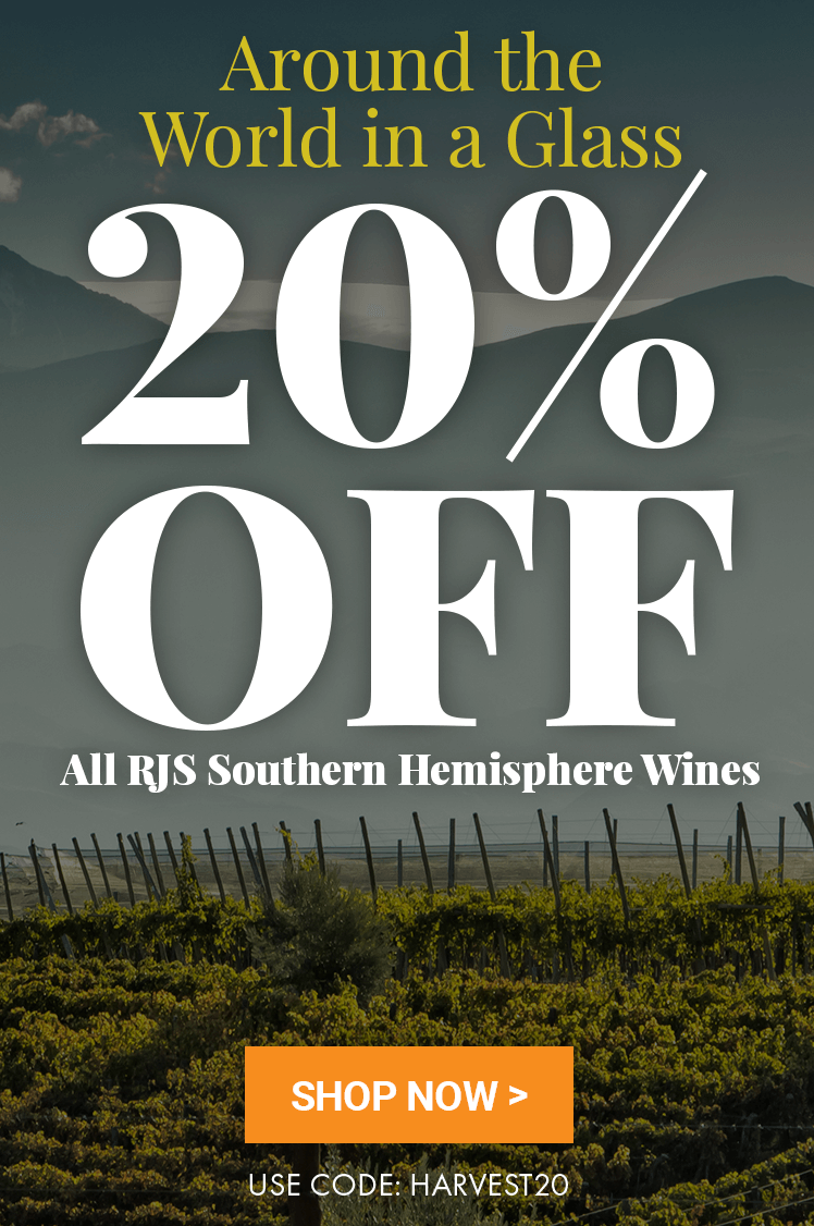 Around The World in a Glass. 20% Off All Southern Hemisphere Wines. Use code HARVEST20
