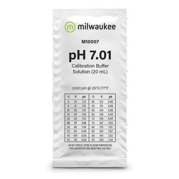 Buffer Solution pH 7.01 in a 20 ml sachet