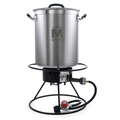 8 Gallon Brew Kettle & Burner Kit - Original Burner, Undrilled MegaPot