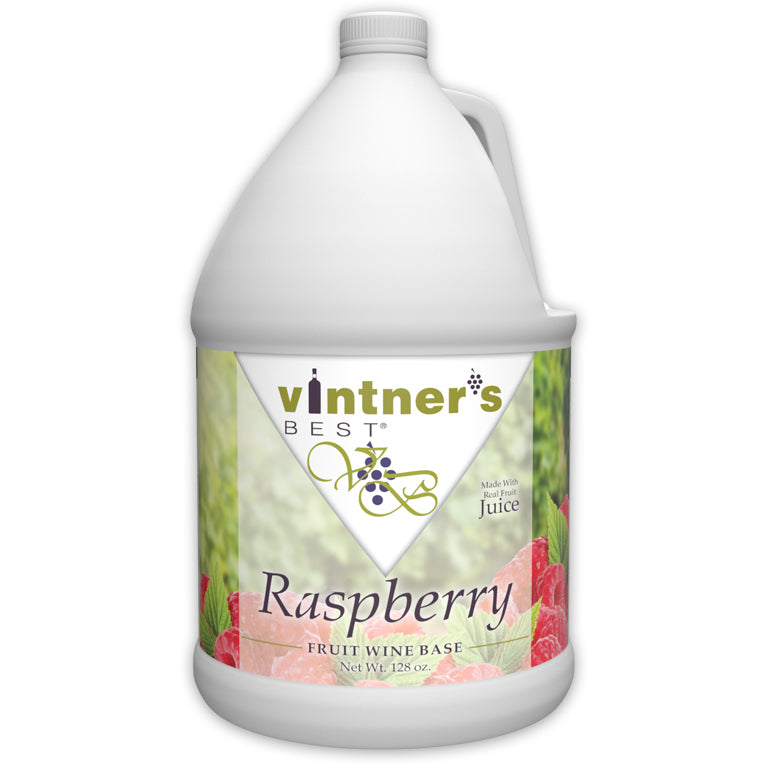 128-ounce jug of Vintner's Best Raspberry Fruit Wine Base