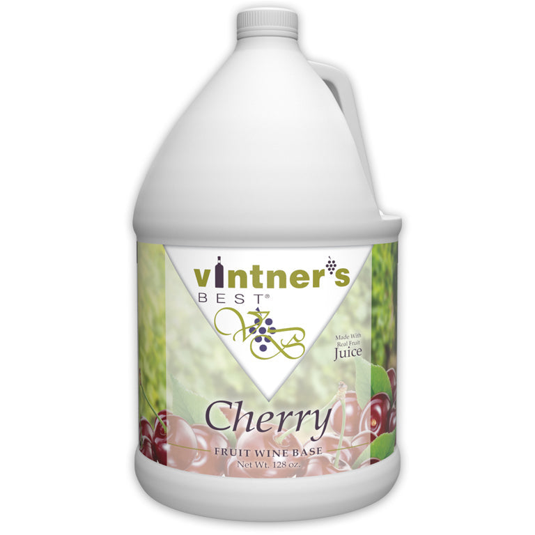 128-ounce jug of Vintner's Best Cherry Fruit Wine Base