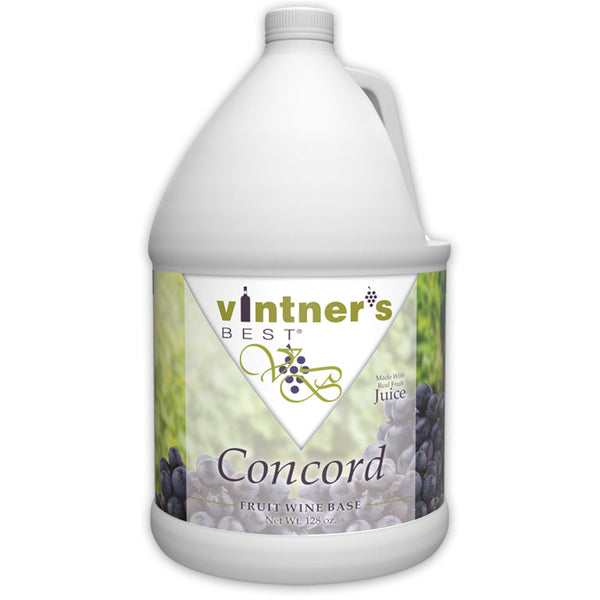 128-ounce jug of Vintner's Best Concord Grape Fruit Wine Base