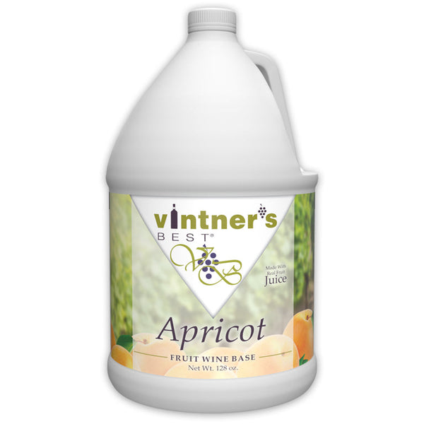 128-ounce jug of Vintner's Best Apricot Fruit Wine Base