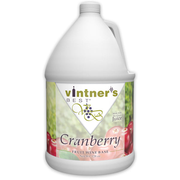 128-ounce jug of Vintner's Best Cranberry Fruit Wine Base