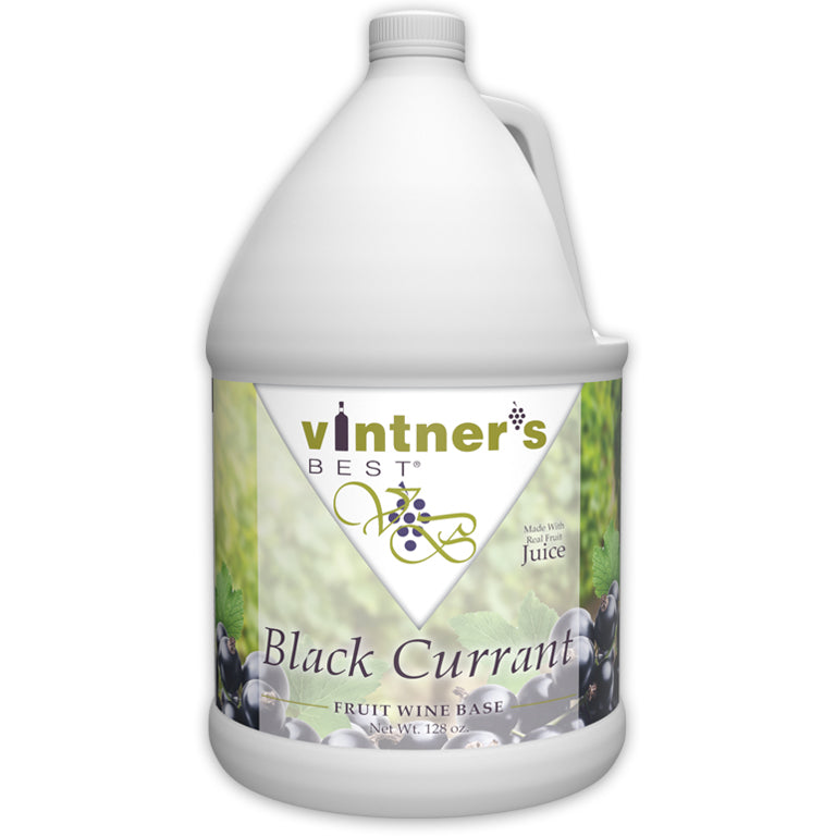 128-ounce jug of Vintner's Best Black Currant Fruit Wine Base