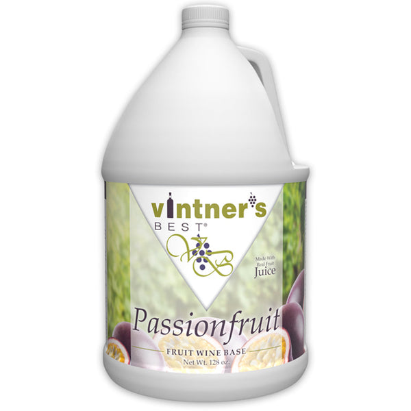 128-ounce jug of Vintner's Best Passionfruit Fruit Wine Base