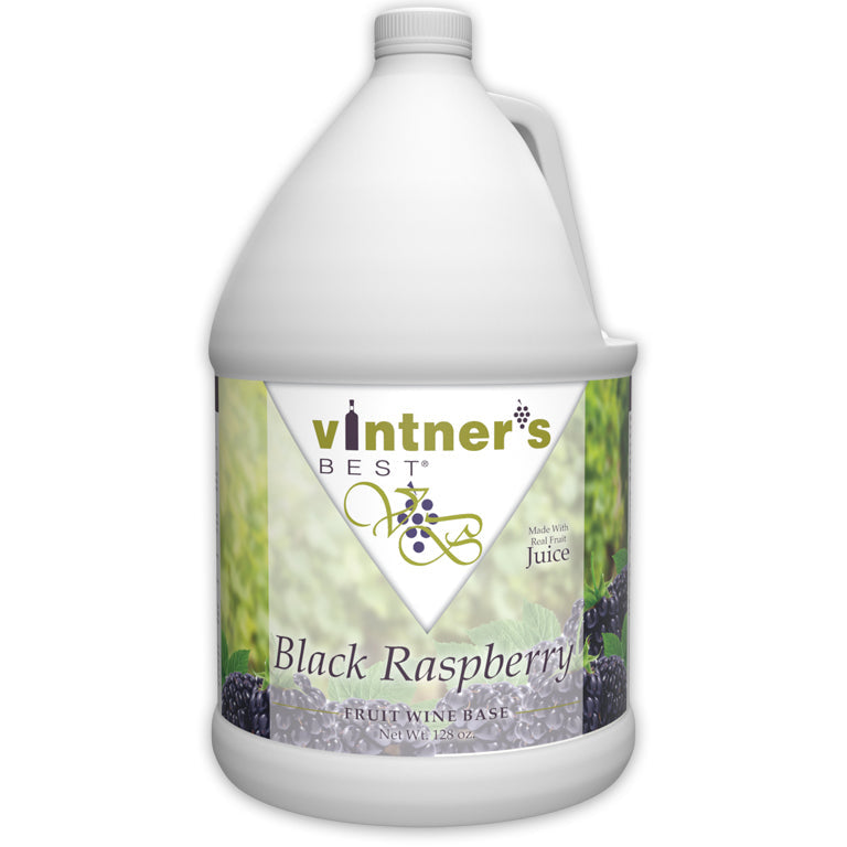 128-ounce jug of Vintner's Best Black Raspberry Fruit Wine Base