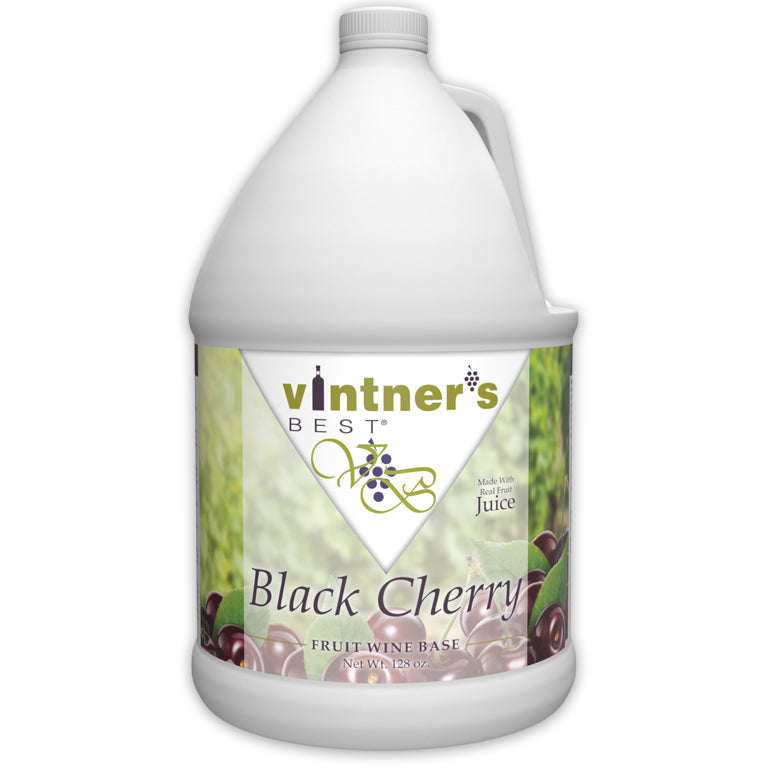 128-ounce jug of Vintner's Best Black Cherry Fruit Wine Base