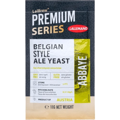 packet of lallemand lalbrew abbaye belgain ale yeast