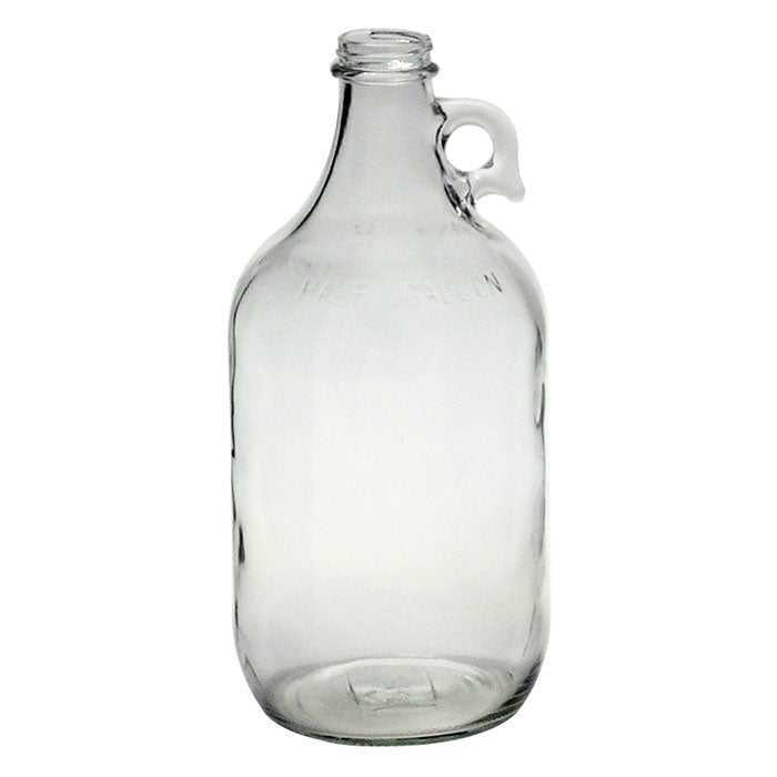 nicebottles Glass Handled Jugs, Half-Gallon, Clear, Pack of 2